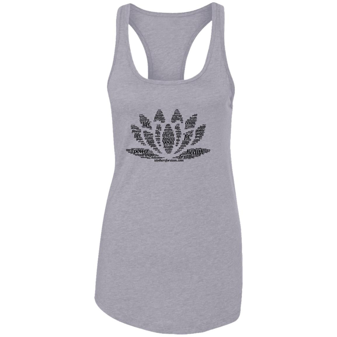 Yoga Lotus Flower Ladies Racerback Tank