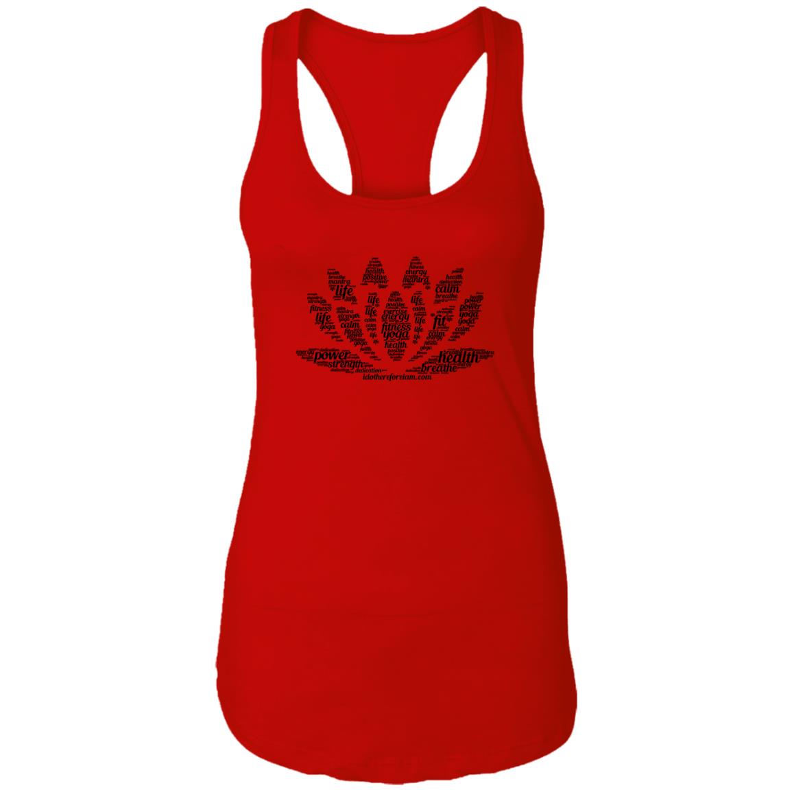 Yoga Lotus Flower Ladies Racerback Tank