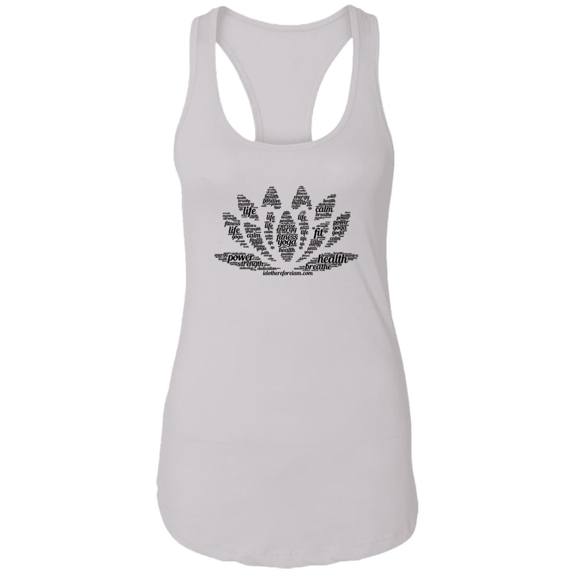 Yoga Lotus Flower Ladies Racerback Tank