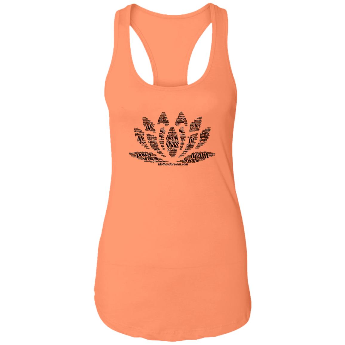 Yoga Lotus Flower Ladies Racerback Tank