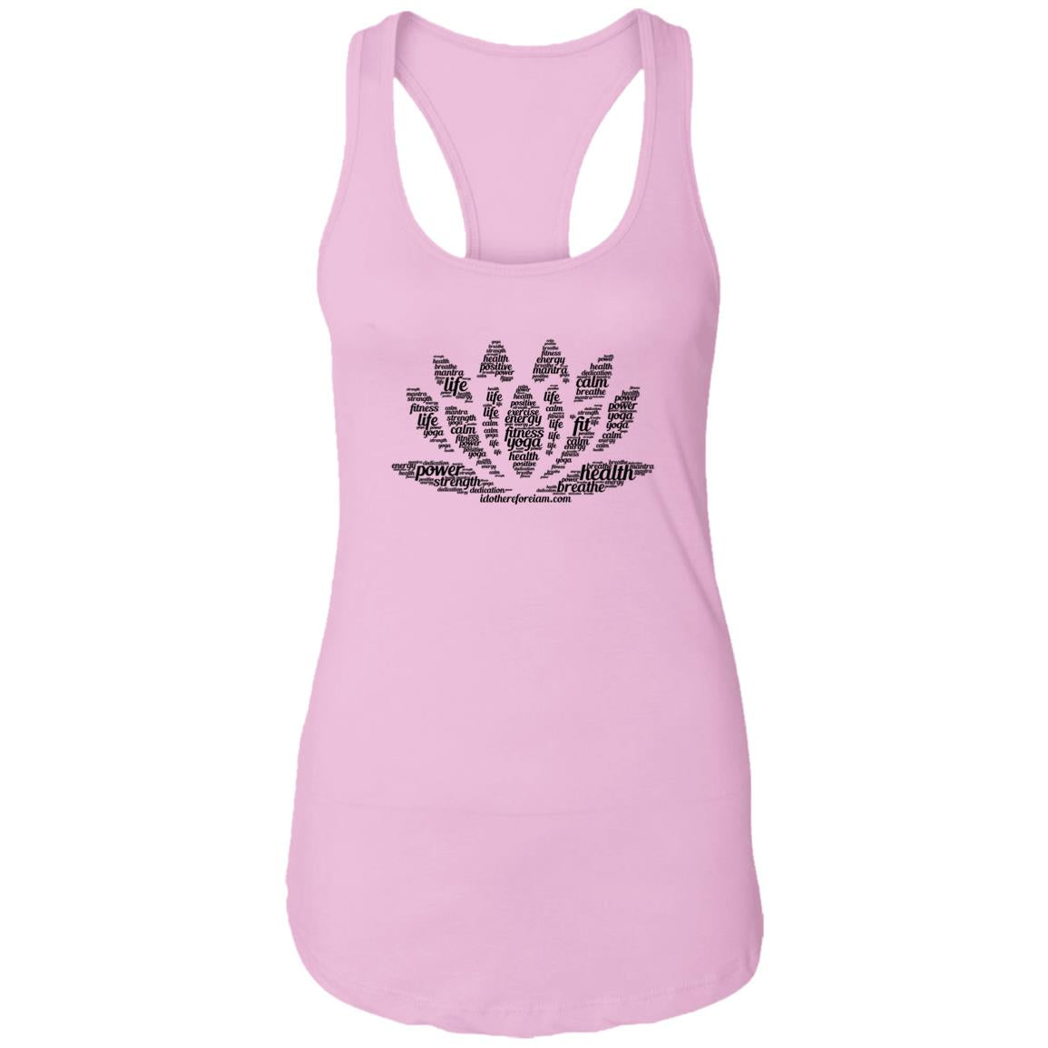 Yoga Lotus Flower Ladies Racerback Tank