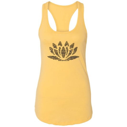 Yoga Lotus Flower Ladies Racerback Tank